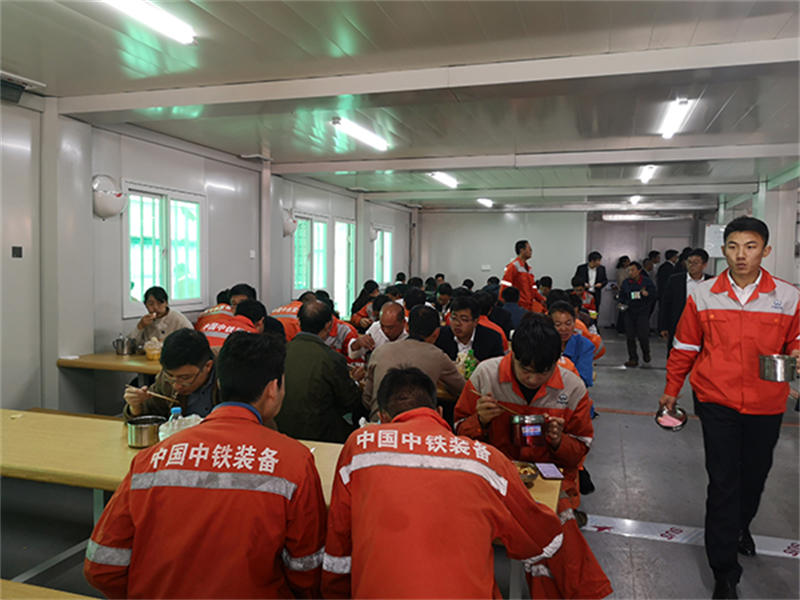 僅僅20天，設備公司新建“同心圓”餐廳落成使用！